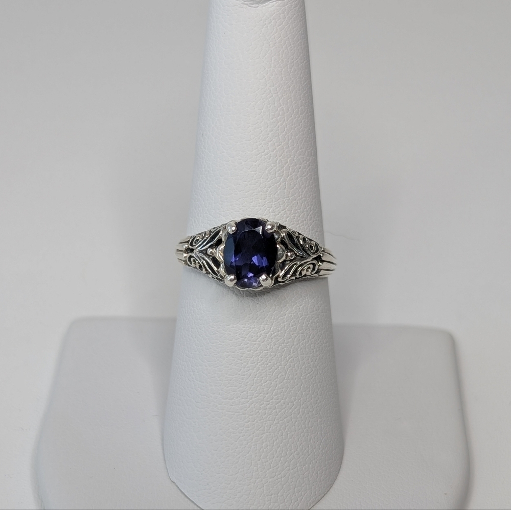 Sterling Iolite Ring 8 - image 1